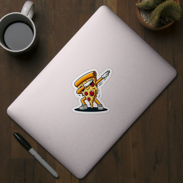 Funny Dabbing Pizza, Dancing Pizza Pose by logiamerch